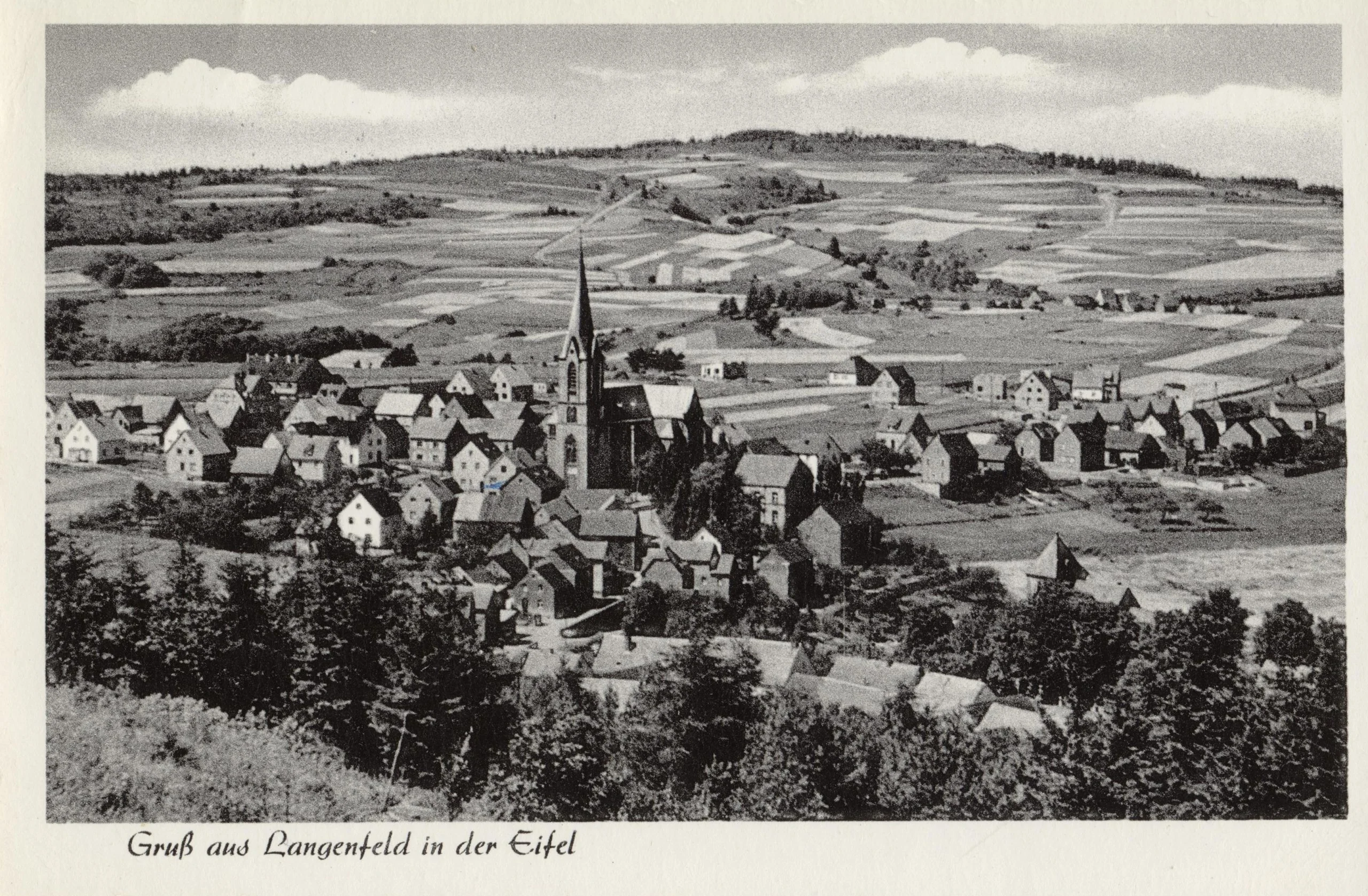 Historische Postkarte - Pfarrkirche St. Quirinus