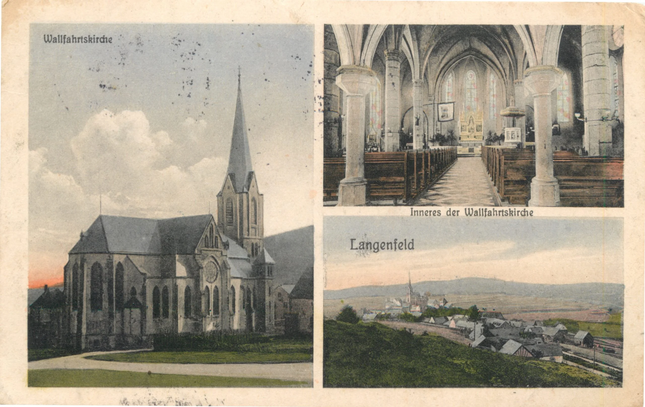 Historische Postkarte - Pfarrkirche St. Quirinus