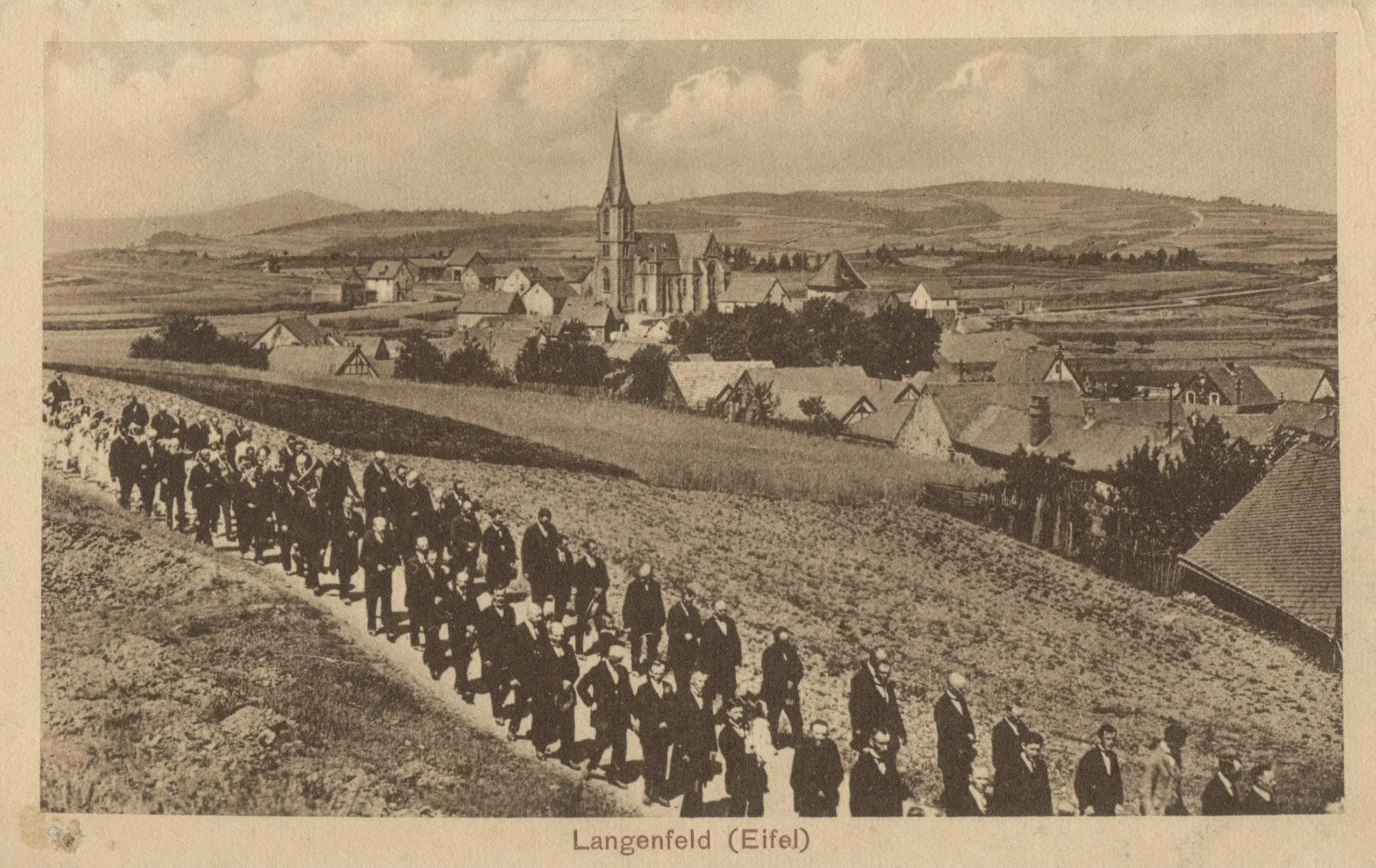 Historische Postkarte - Pfarrkirche St. Quirinus